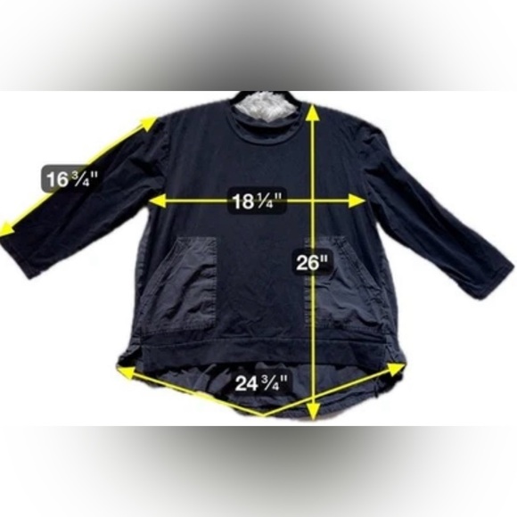 Minimalist Core Black Pullover Boxy Top Relaxed Fit Dark Academia Loungewear Med - Picture 4 of 6